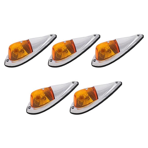 DC 12V Amber Teardrop Cab Light Cab Marker Lamp Front Rear Top as shown as shown