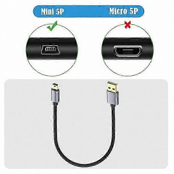 10m USB 2.0 till Mini B Hane Laddningskabel för PS3-kontroller, MP3-spelare, Kamera
