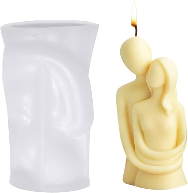 1-delt kropslysform, par silikonelysform, 3D silikonelysform, kropslysform til DIY og dekoration.