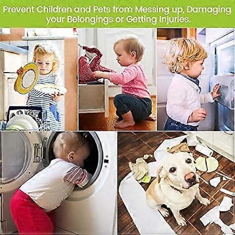 10 Pieces Cabinet Locks for Babies, U-Shaped Safety Locks for Drawers [DB]