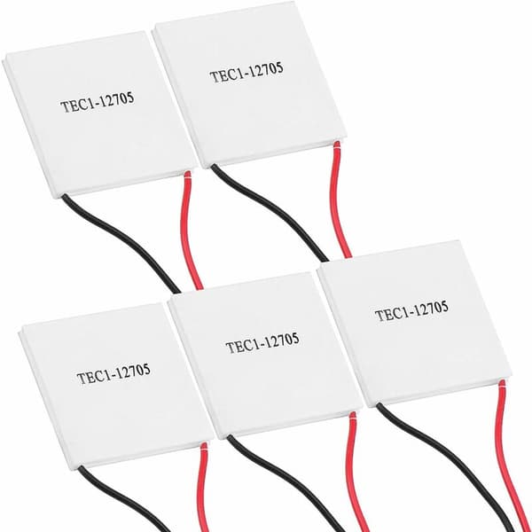 5-pak TEC1-12705 Termoelektrisk køleplade kølemodul 12V 45W