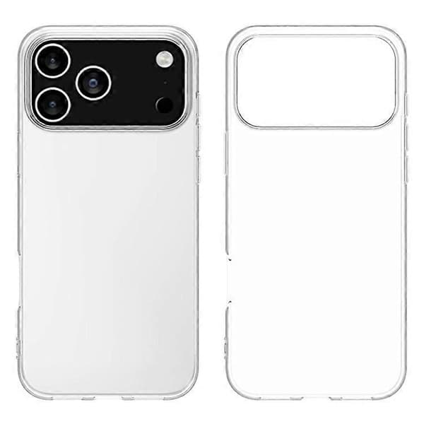 Kompatibelt deksel til iPhone 17 Pro Slim Fit Transparent Mykt TPU-deksel