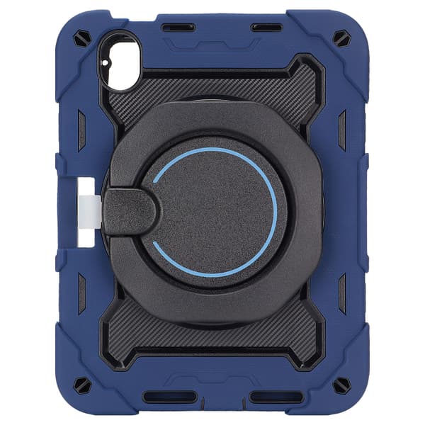 Tablet Case for IOS Tablet 2021 Mini 6 8.3 inch Gen 6 Shockproof Protective Case with 360° Rotating Stand Pen Holder Navy Blue