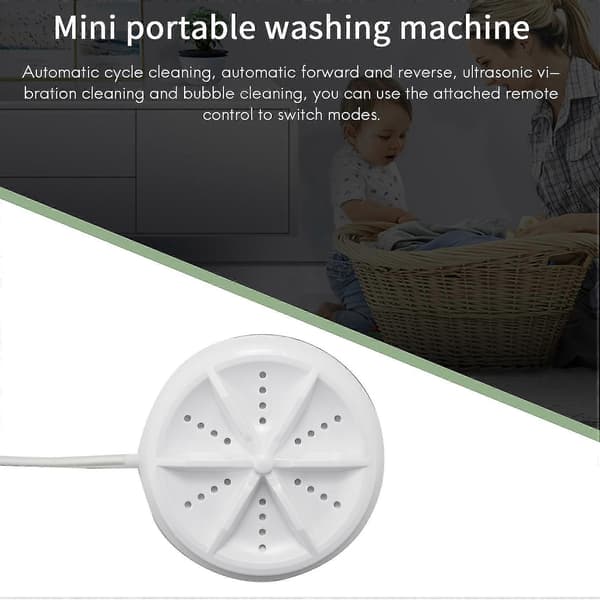 Mini Washing Machine Portable Ultrasonic Dishwasher With USB Powered For Personal Laundry Camping RV Travel