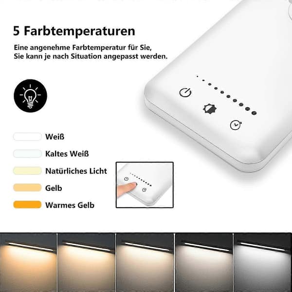 Bordlampe LED dæmpbar i 5 farver og 5 lysstyrkeniveauer Sølv Silver