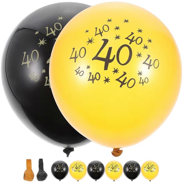 Fødselsdagsballoner Latex 40-års balloner til festdekoration 20 stk