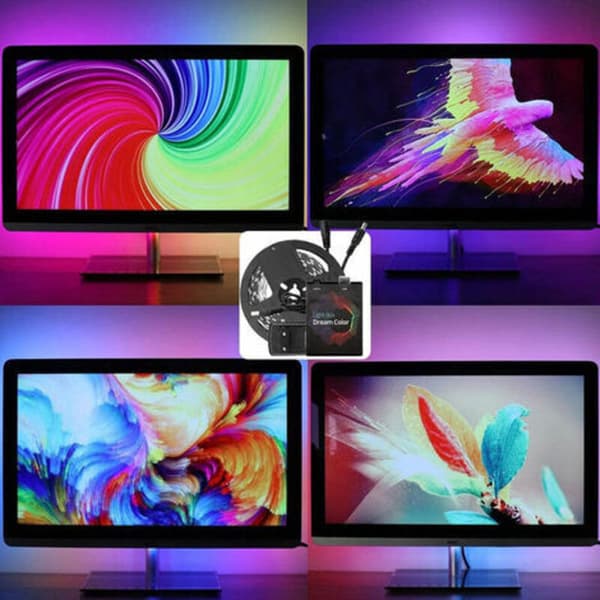 LED-strips for TV-bakgrunnsbelysning 3M 30 lys per meter Kompatibel med PC-skjerm og skjerm
