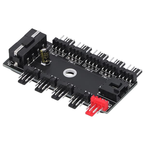 Chassiventilatornav 4Pin-grænseflade 10-vejs splitter hastighedsregulator computertilbehør 12V