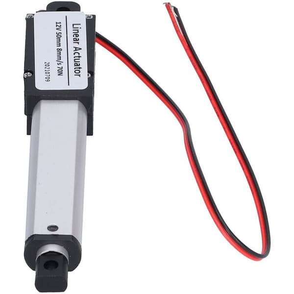 Mini 12V DC lineær aktuator - 50 mm slaglængde, lav støj, intern endestopkontakt - til bil- og industriel brug
