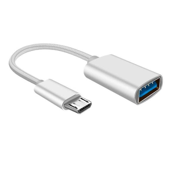 USB2.0 OTG Adapterkabel Tråd Hun USB til Type C/USB 5Pin til Tilslutning af USB-enheder til Telefoner og Tablets Grå Grey