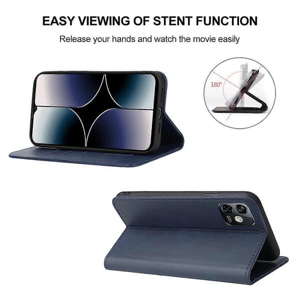 Magneettisuljettava nahkainen puhelinkotelo [DB] sininen Ulefone Note 16 Prolle Blue For Ulefone Note 16 Pro