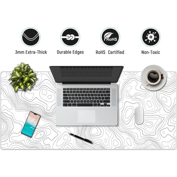 INF Large Mouse Pad Desk Mat White
