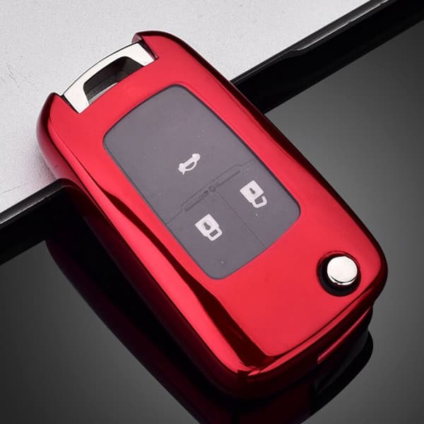 Soft TPU Car Remote Key Case for Cruze Aveo Sail Captiva Opel (Red A)