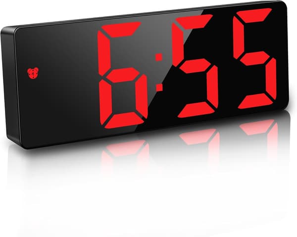 Digital väckarklocka, 6,7 tum LED digital klocka sängbords väckarklocka DXGHC