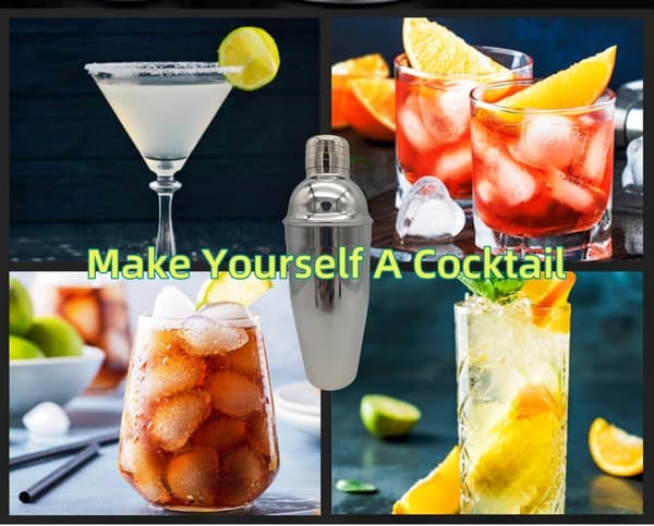 750 ML Cocktailmixsæt i rustfrit stål, 7-delt barværktøjssæt til jul, årsdag