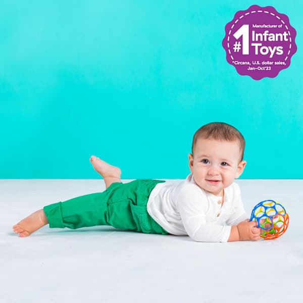 Oball Classic Ball - Red, Yellow, Green, Blue, From Newborn+