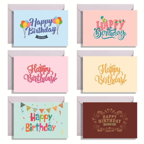 30 Handwritten Greetings, Gift Messages, Birthday Cards, Party