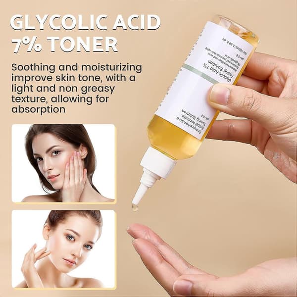 7% Glycolic Acid Exfoliating Toner with Deep Hydration and Pore-Minimizing Effect, 100ml