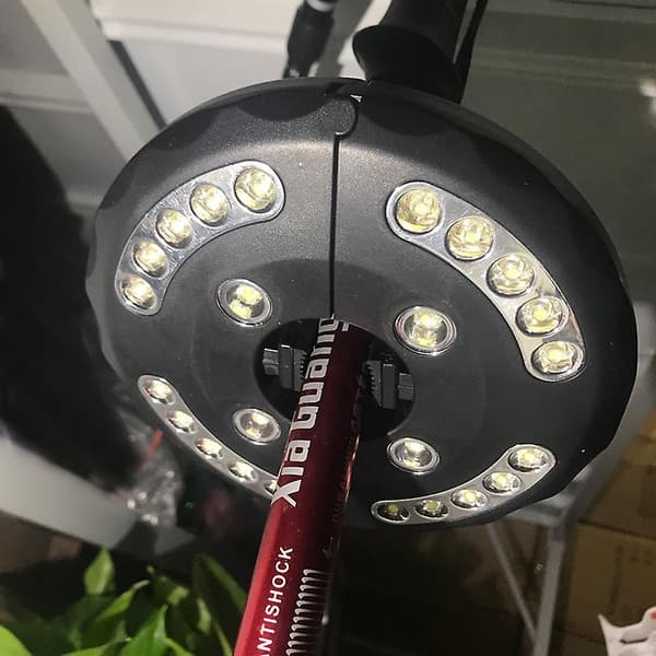 Parasollampe, 24 LED Parasollys, Nødlys, til Strømafbrydelser ved Camping, Terrasse,
