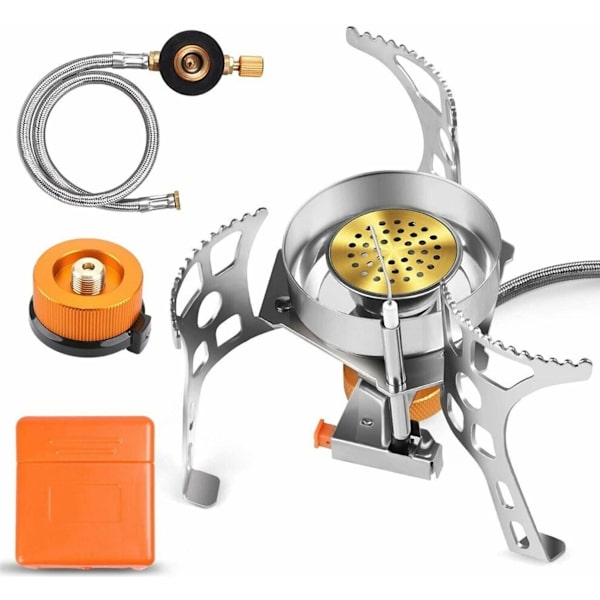 Foldable Windproof Camping Gas Stove with Piezo Ignition