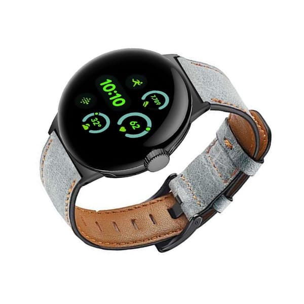 Ægte læderarmbånd til Google Pixel Watch 3 (45 mm) - Grå