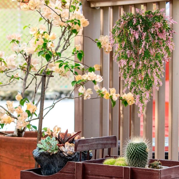 Artificial Plant 2 Pieces UV-Resistant Artificial Hanging Plants