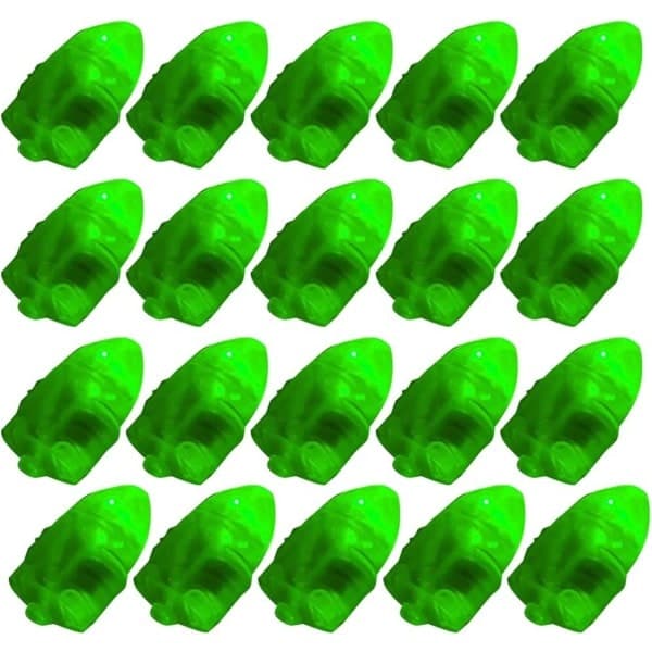 30 LED-ljusbollar för papperslyktor grön (1,4x3,3x1,2 cm)