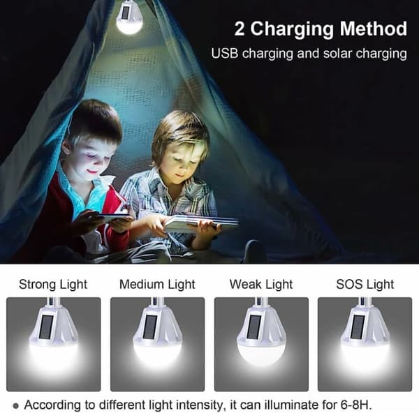 Solar-powered LED lamp, USB rechargeable, solar-powered lamp, outdoor hanging lamp, remote control lamp, Imp Lighting