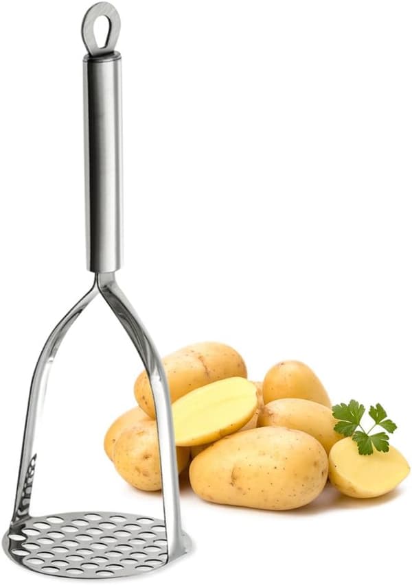 Kartoffelmoser i rustfrit stål, robust med holdbar G