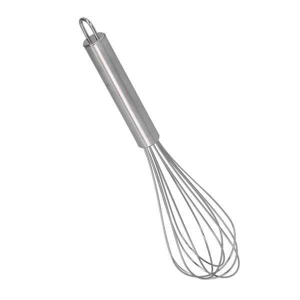 Visp i rustfritt stål, manuell 6-tråds eggvisp for hjemmebaking, matlaging, blanding, visping 10 tommer
