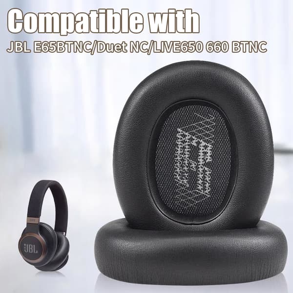 Ørepuder til JBL E65 BTNC/Duet NC/LIVE650 660 BTNC 1 par Sort