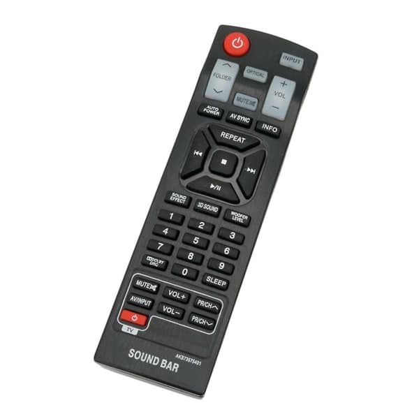 Fjernbetjening til LG Soundbar AKB73575421 Soundbar Controller Erstatning Sort