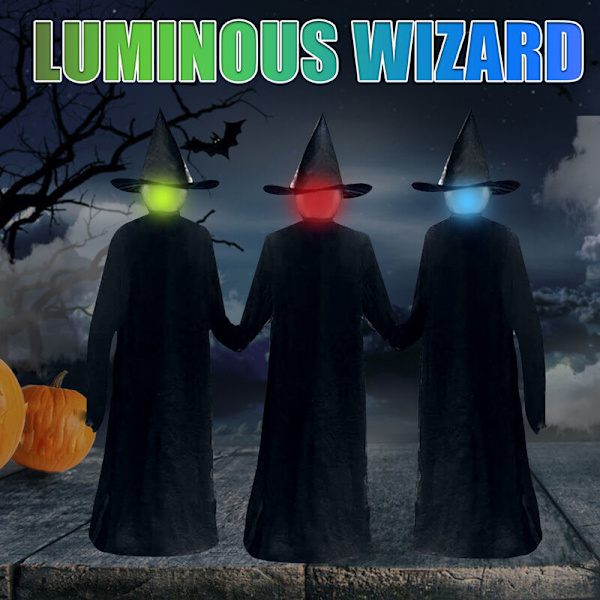 1 Set Light-up Control Witch Decoration and Haunted Party Props -B
