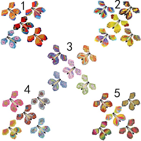 10 stk. magiske flyvende sommerfugle sommerfuglekort 3 3 3