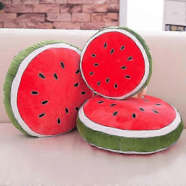 Vandmelon Pude Fluffy Vandmelon Plys Bløde Legetøj Gave 30cm