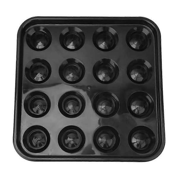 Pool Ball Storage Tray, Holds 16 Balls, Billiard Accessories for Pool Hall, Black