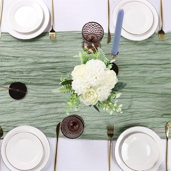 Bohemian Table Runner for Rustic Wedding, Dark Burgundy, 90x300cm