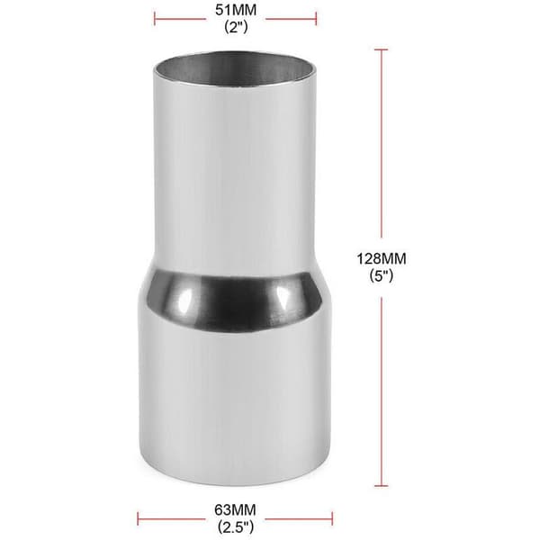 Universal Exhaust Pipe Stainless Steel Link Adapter Reducer Modified Part 51mm/63mm