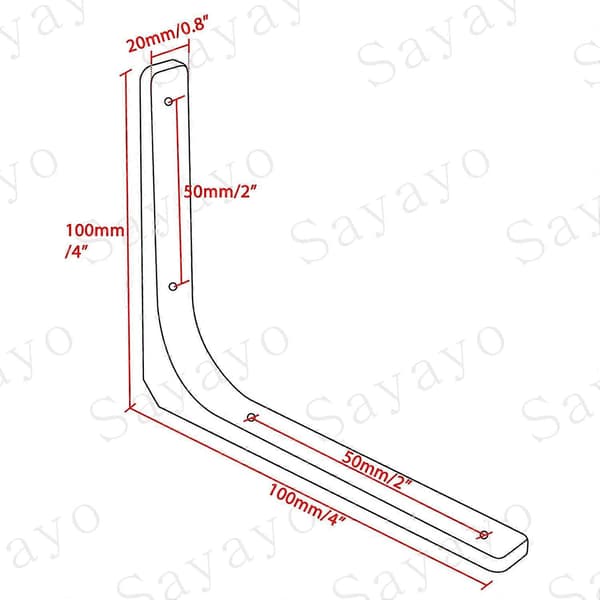 4 pcs Iron Wall Shelf Bracket, 4 x 4 inch Heavy Duty Shelf Support Bracket Decorative Angle Iron db
