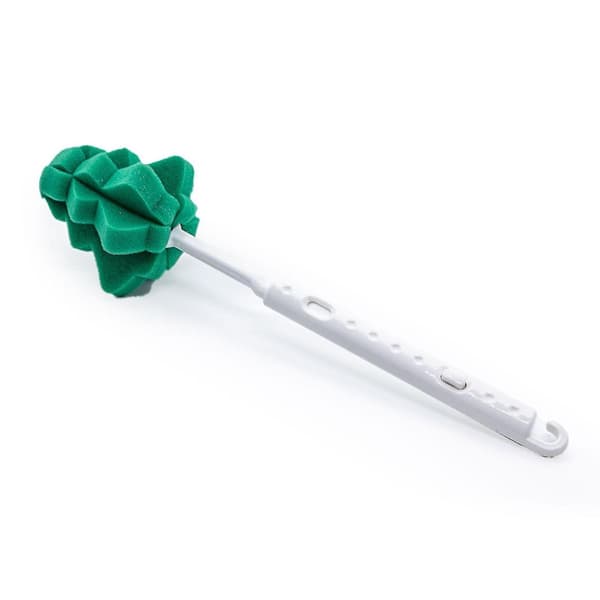 Extended Sponge Cup Brush Swivel Seam and Corner Cleaning Brush for Cleaning Utensil Cup Bottle