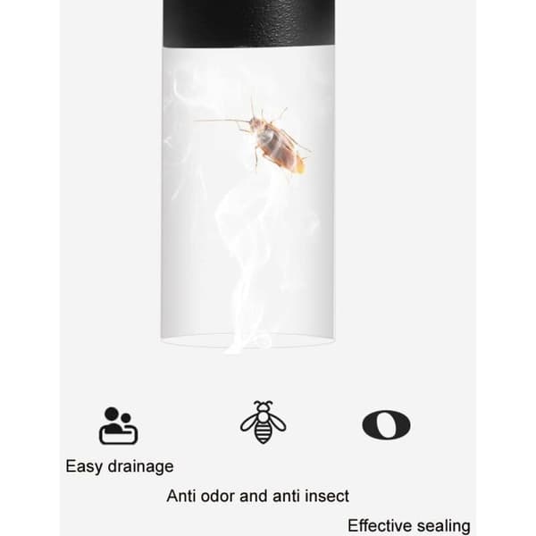Rektangulær 304 Rustfrit Stål Sort Bagmaling Badeværelse Afløb Brusebad Gulvafløb Længde 20-50cm, Side 40x10cm