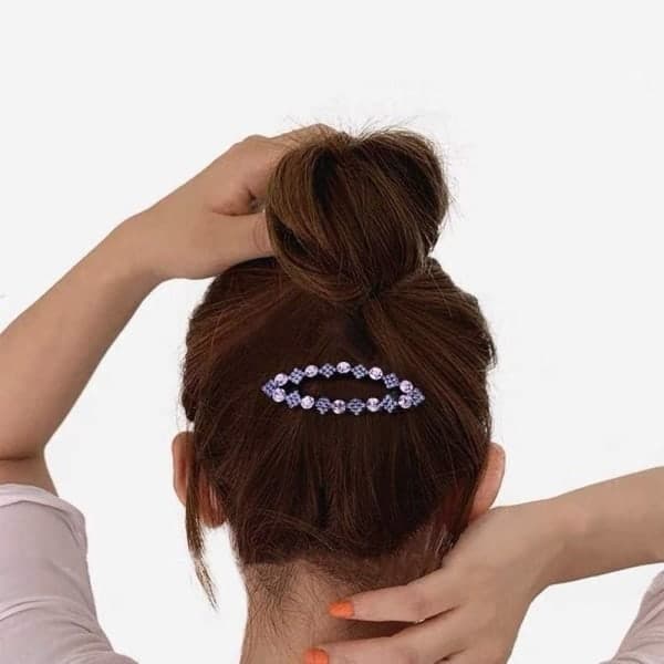 Galaxy Metal Clips med Krystaller til Kvinder, 4-pak