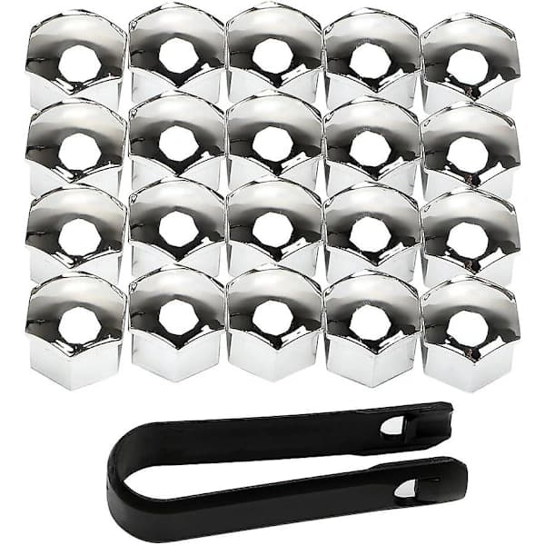 Wheel Nut Cover 17 mm Bolt Nut Cover 20 Wheel Nut Covers Wheel Bolt Nut Covers Silver
