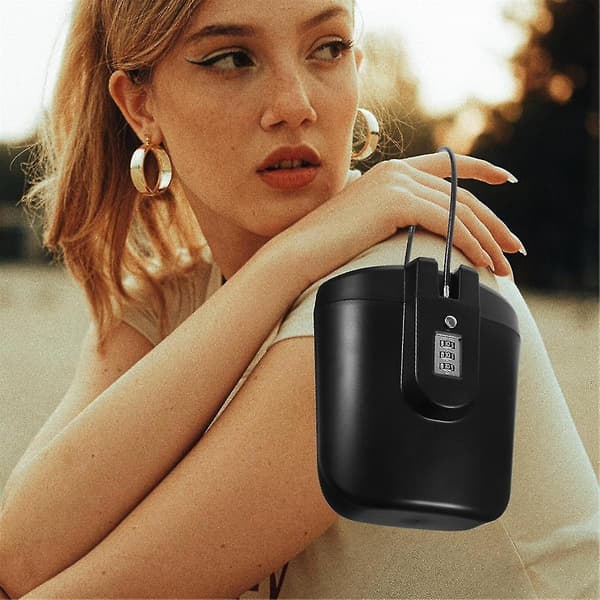 Portable Safe Lock Travel Safe Mini Beach Security Lock with Combination Lock Waterproof Ke