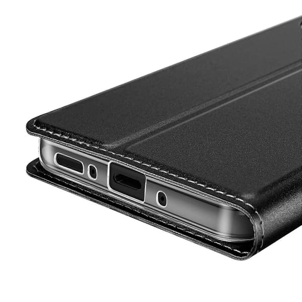 Etui til Galaxy A26 Satin Effekt Kortholder og Videoholder, Sort