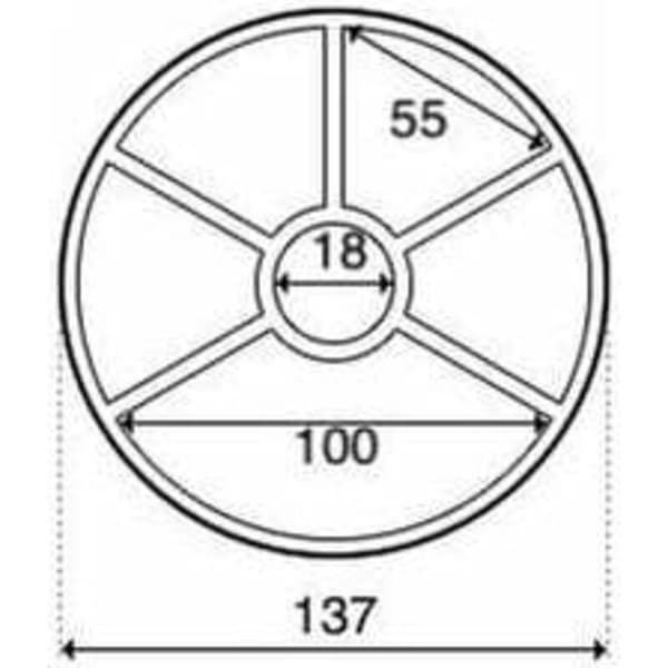 Star-shaped Gasket for 6-Way Pool Valve - Compatible with SP715 - Diameter 16 cm - Replacement to Prevent Leaks