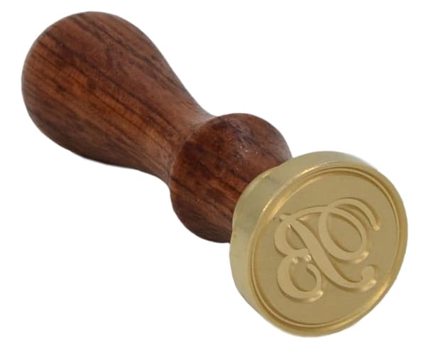 Voksseglstempel bokstav A-Z, alfabet initialseglstempel for jule- og takkekort, bryllupsinvitasjon W-S-2 (bokstav B)