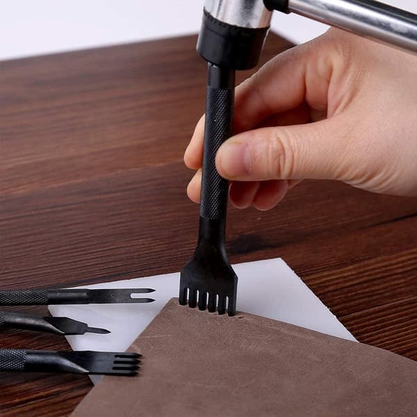 Hole Punch Tool Kit 4mm DIY Sewing Tools Hole Punch Steel Leather