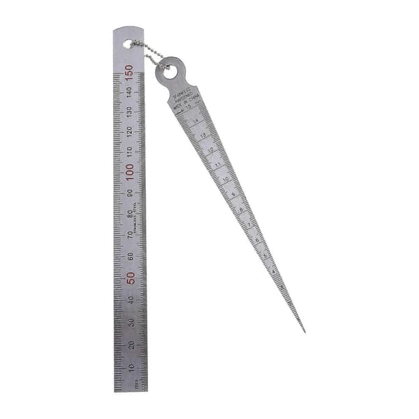 2 stk Konisk Måler Kile Rustfrit Stål 1-15mm 1-15cm Metrisk/tomme Værktøj -Sy