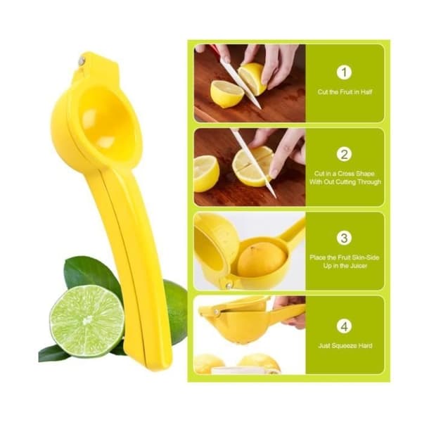 Manuell citruspress, manuell citronpress, citronpress, citruspress tillverkad av zinklegering, 7 cm apelsinpress